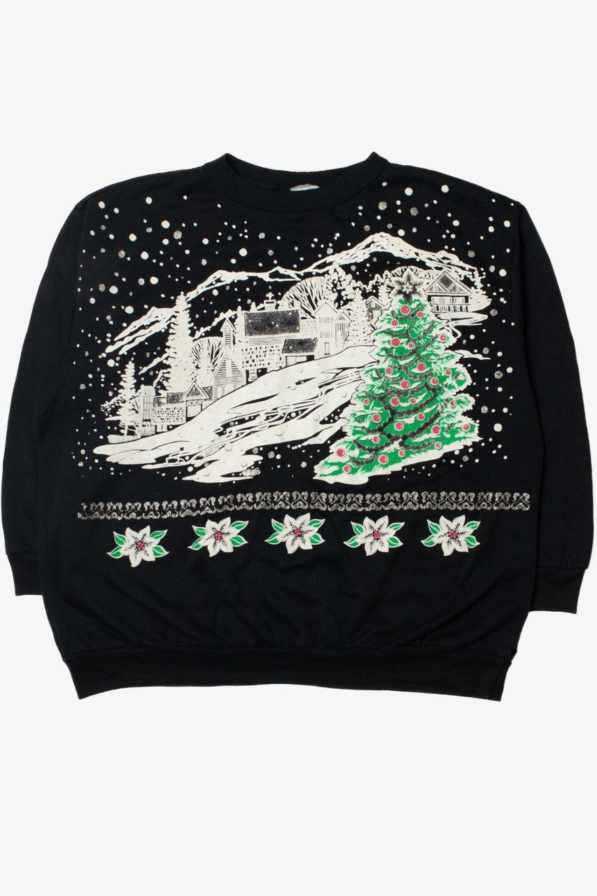 Snowy Town Ugly Christmas Sweatshirt 61607