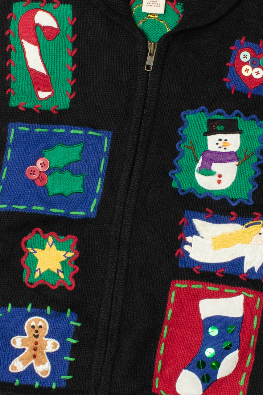 Festive Patchwork Ugly Christmas Vest 61619