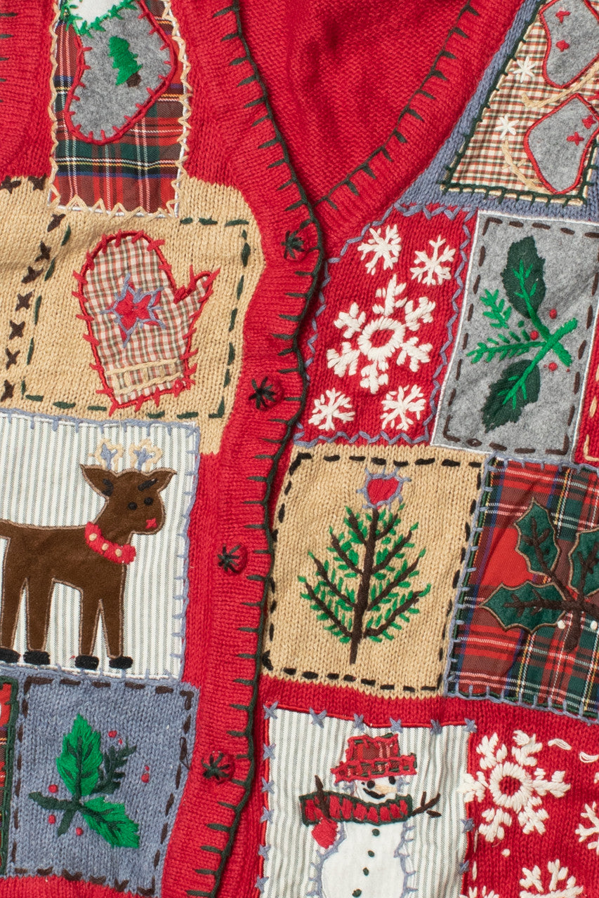Patchwork Ugly Christmas Vest 61635