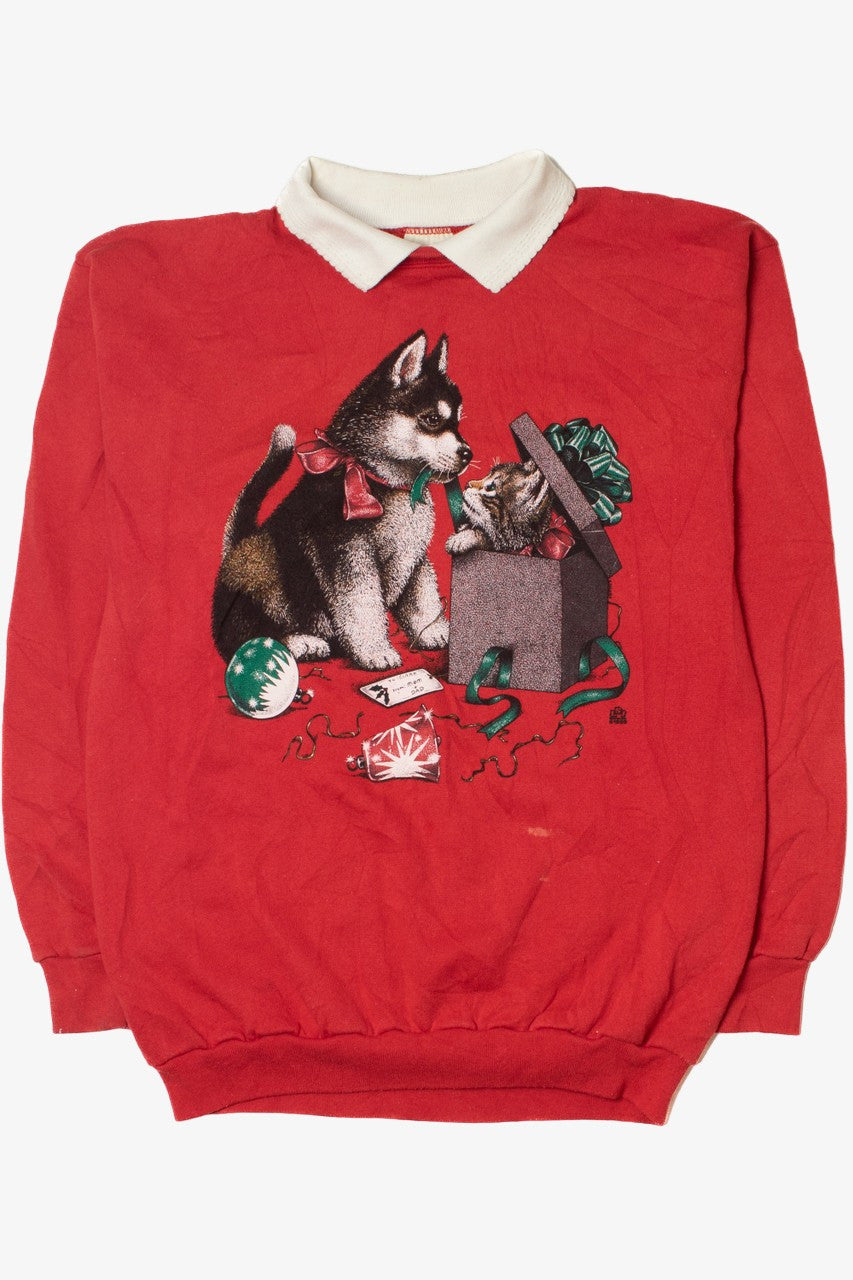 Puppy & Kitten Ugly Christmas Sweatshirt 61644