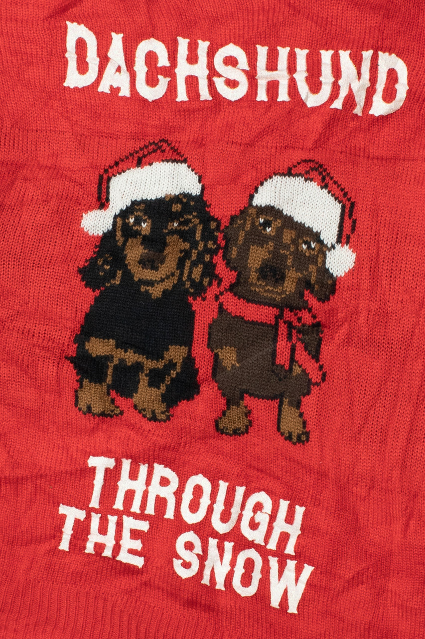 "Dachshund Through The Snow" Ugly Christmas Pullover 61701