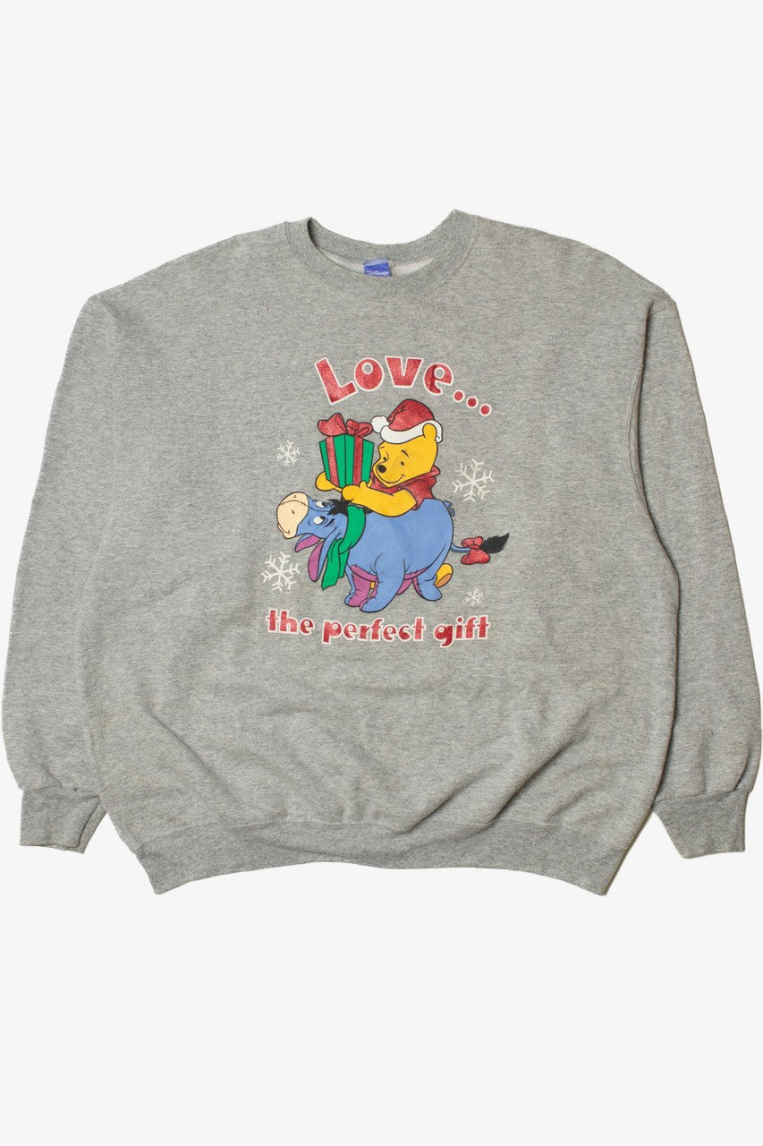 Vintage "Love... The Perfect Gift" Winnie The Pooh & Eeyore Ugly Christmas Sweater