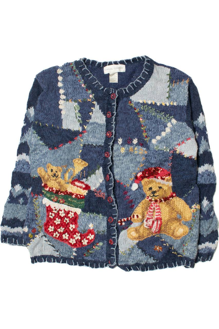 Vintage Holiday Bears Ugly Christmas Sweater 61747