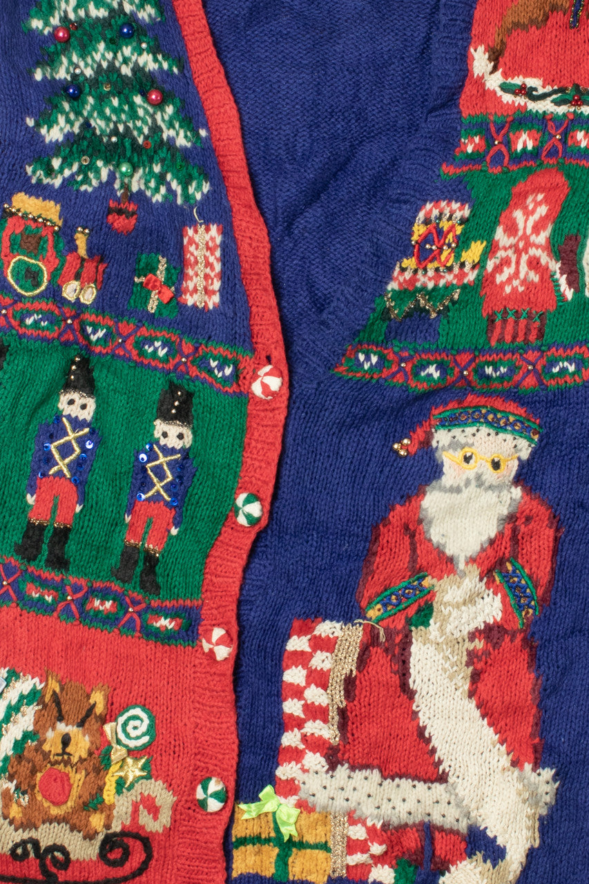 Vintage Santa's List Ugly Christmas Sweater 61752
