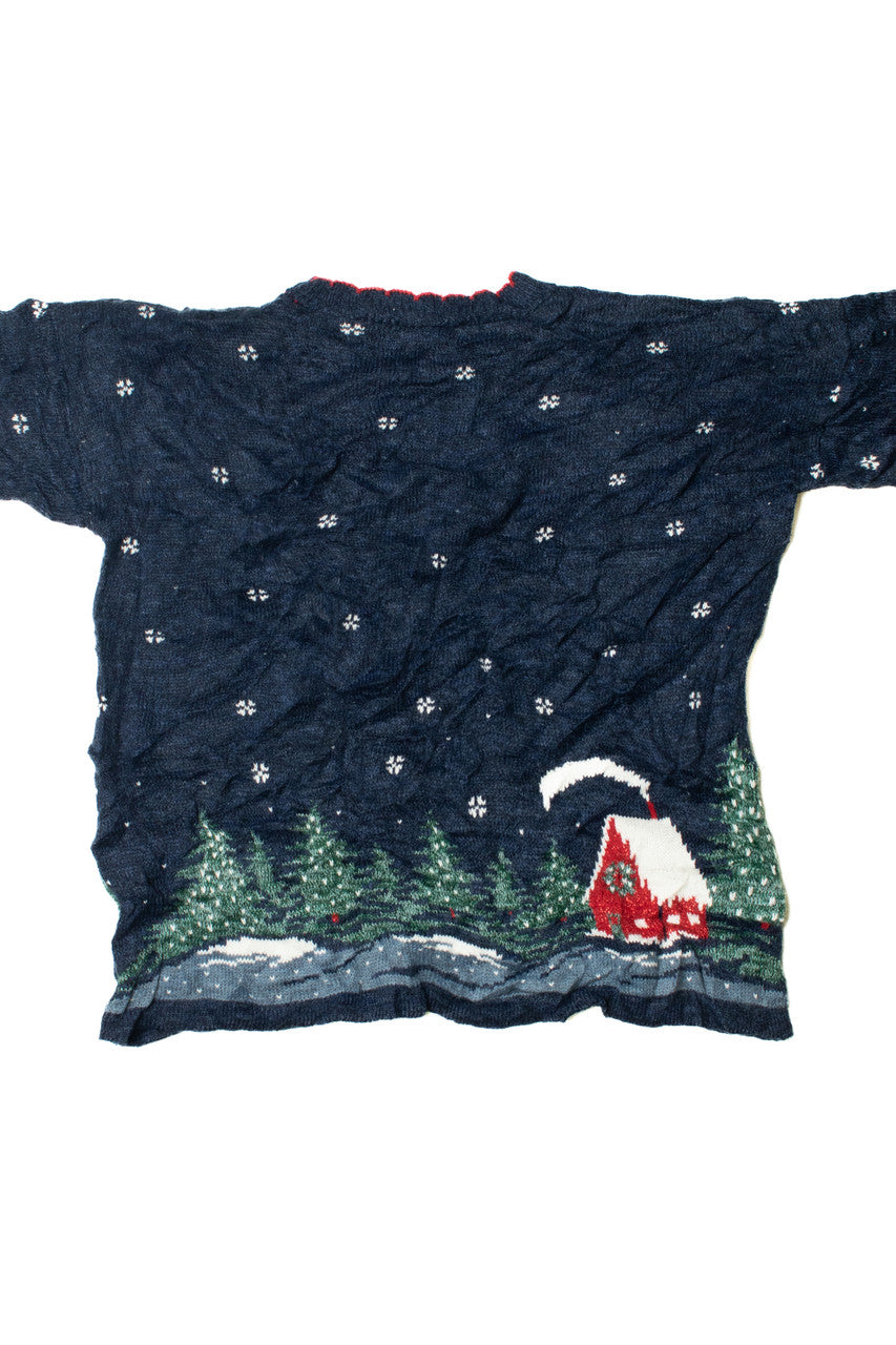 Vintage Santa & His Sleigh Ugly Christmas Sweater 61759