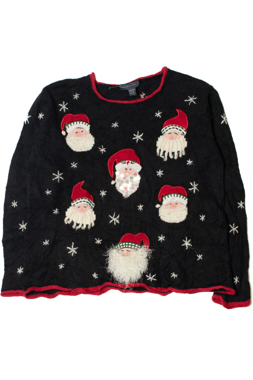 Santas With Elegant Beards Ugly Christmas Pullover 61760