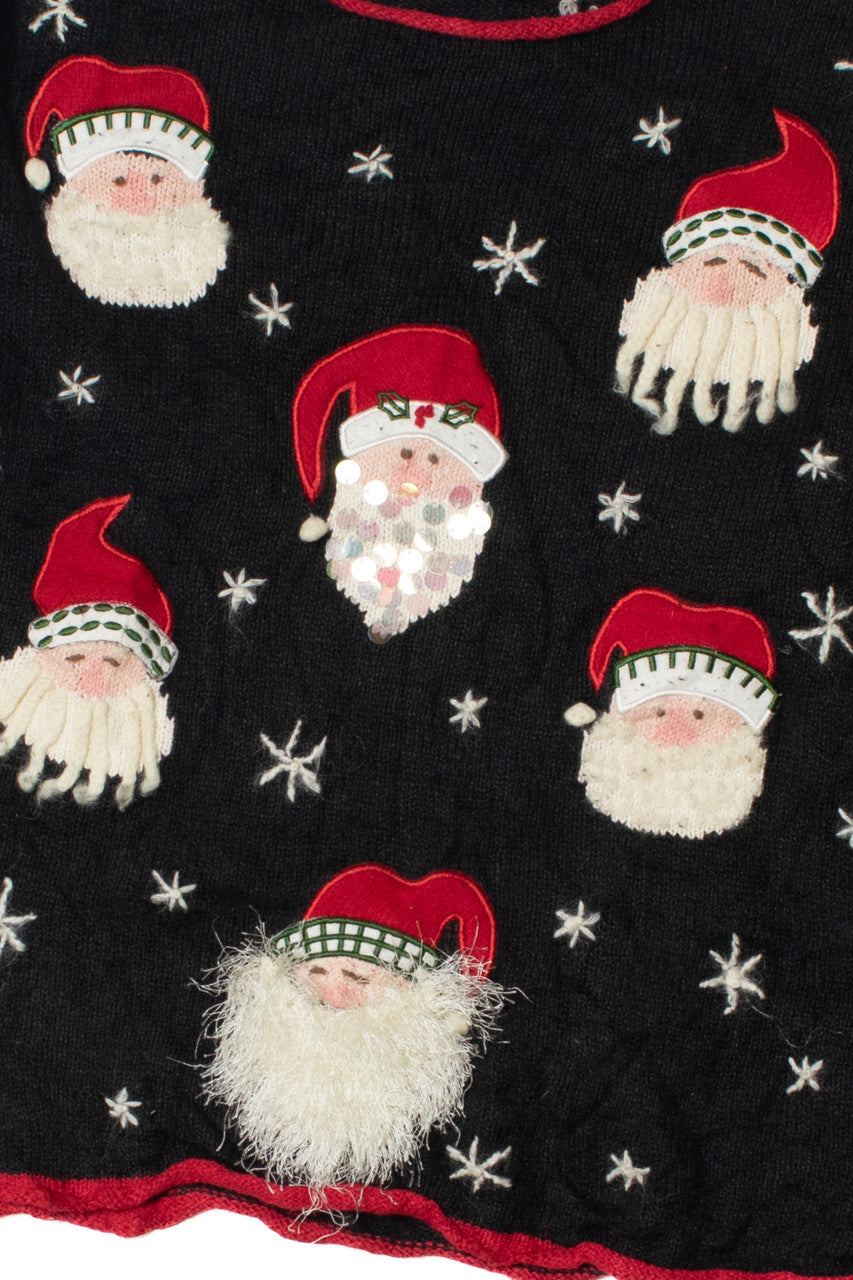 Santas With Elegant Beards Ugly Christmas Pullover 61760
