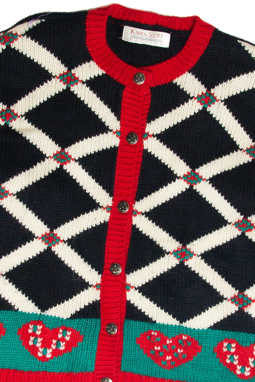 Vintage Karen Scott Ugly Christmas Cardigan 61774
