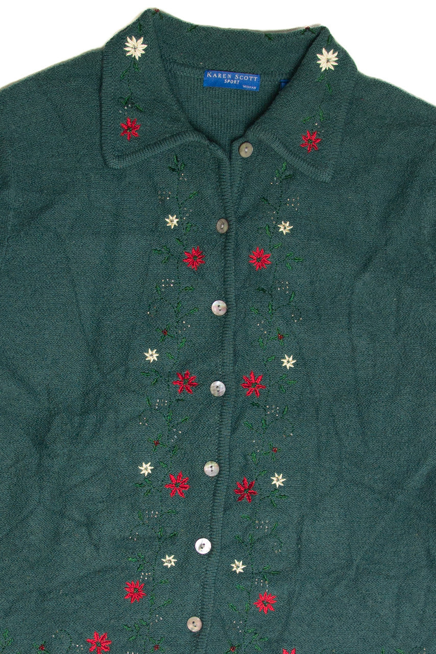 Vintage Green Ugly Christmas Cardigan 61775