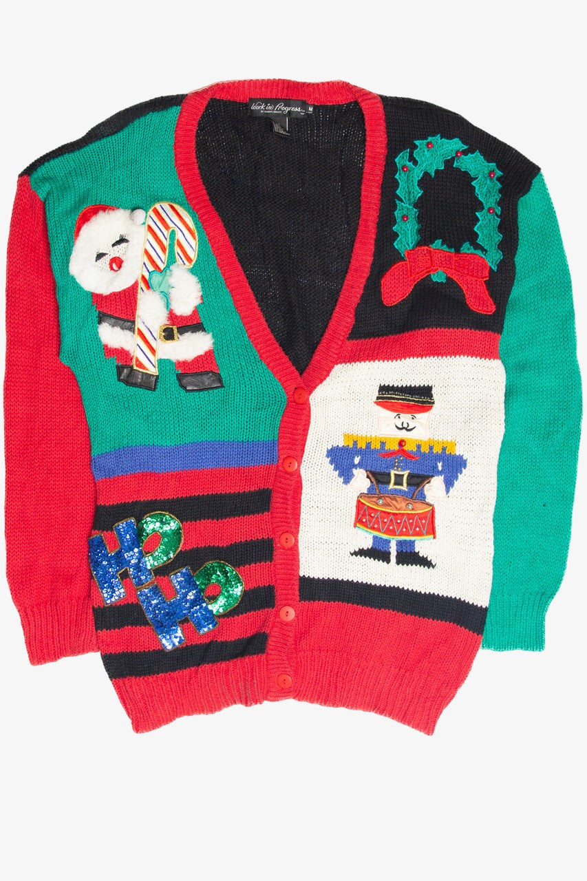 Vintage Work In Progress Ugly Christmas Cardigan 61786