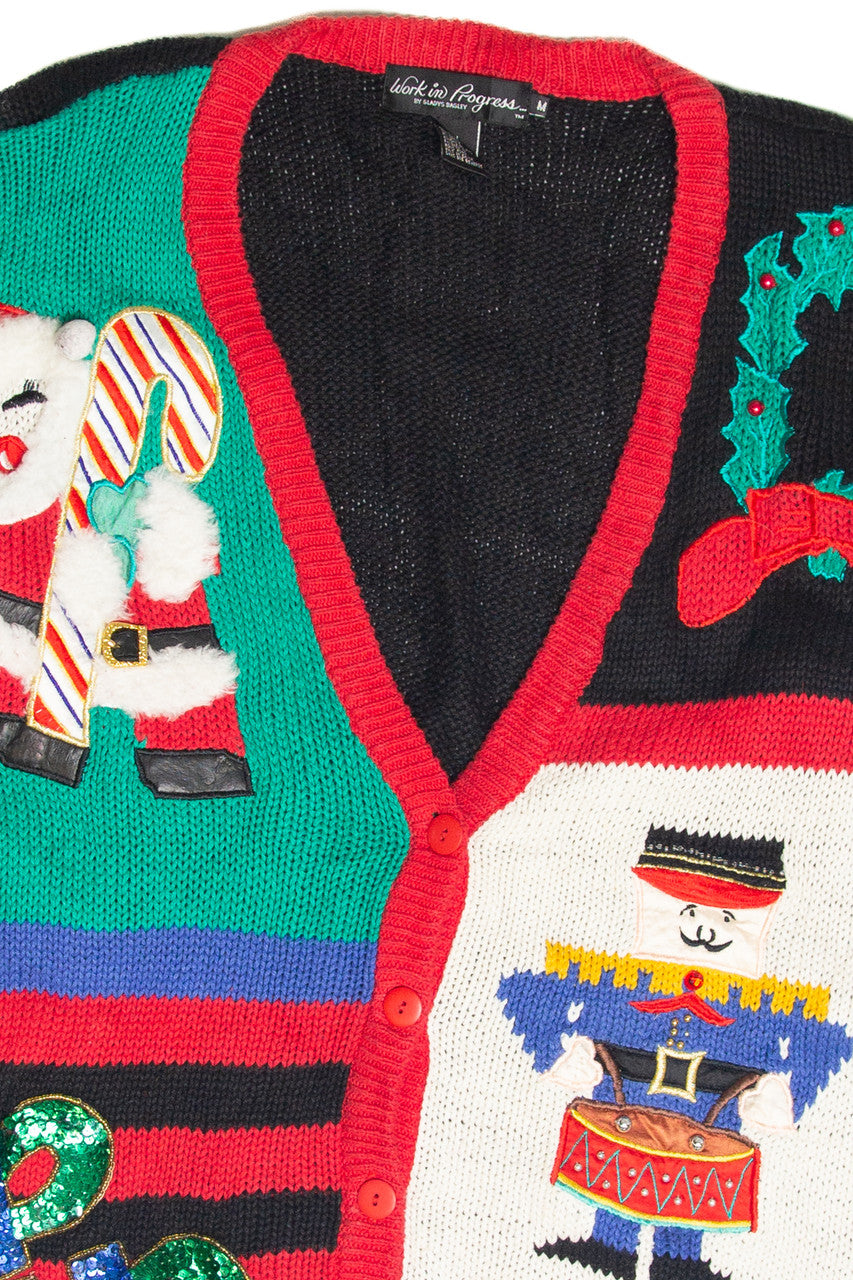 Vintage Work In Progress Ugly Christmas Cardigan 61786