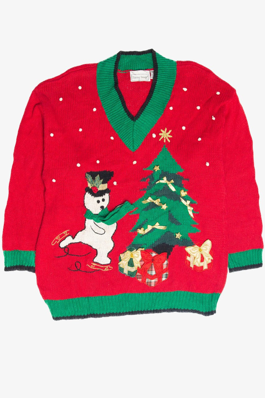Vintage Fitting Image Ugly Christmas Pullover