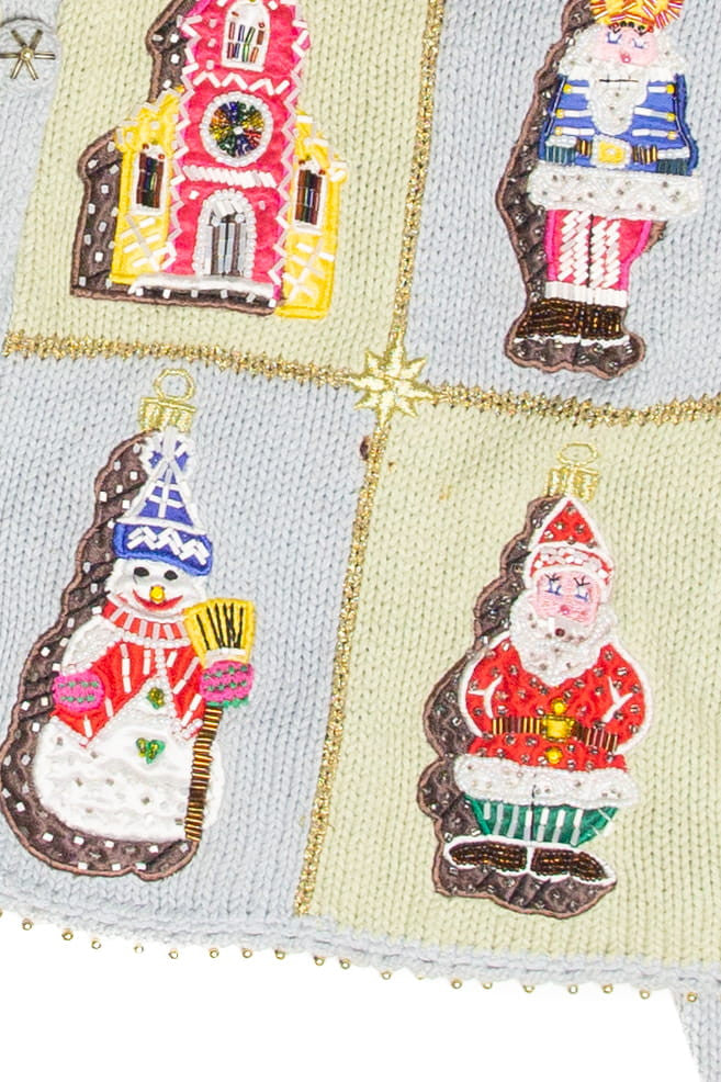 Vintage Blue Ugly Christmas Cardigan 61795