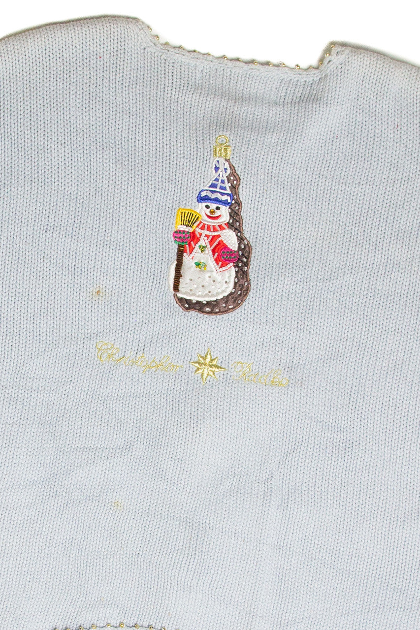 Vintage Blue Ugly Christmas Cardigan 61795