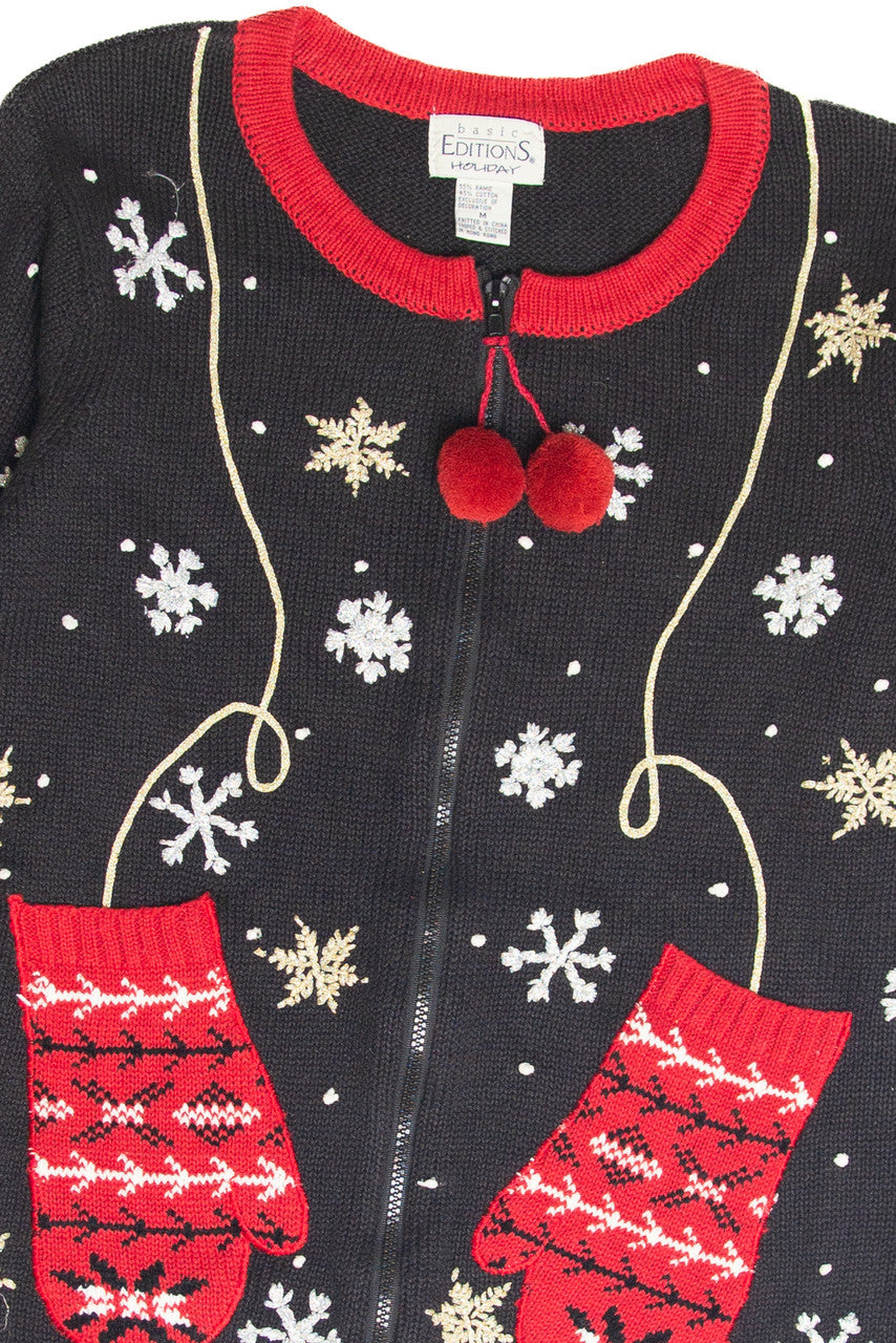 Vintage Black Ugly Christmas Cardigan 61798