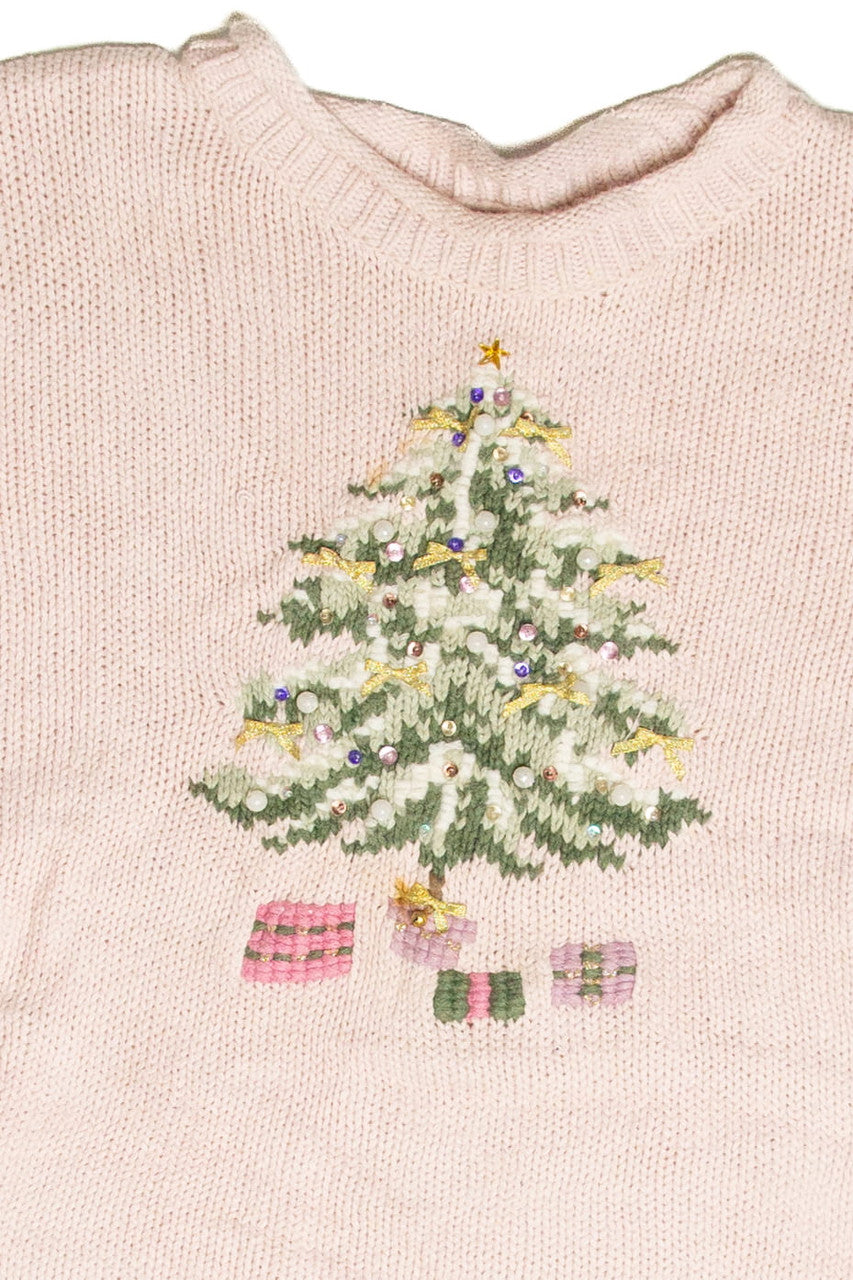 Vintage Pink Ugly Christmas Pullover 61807