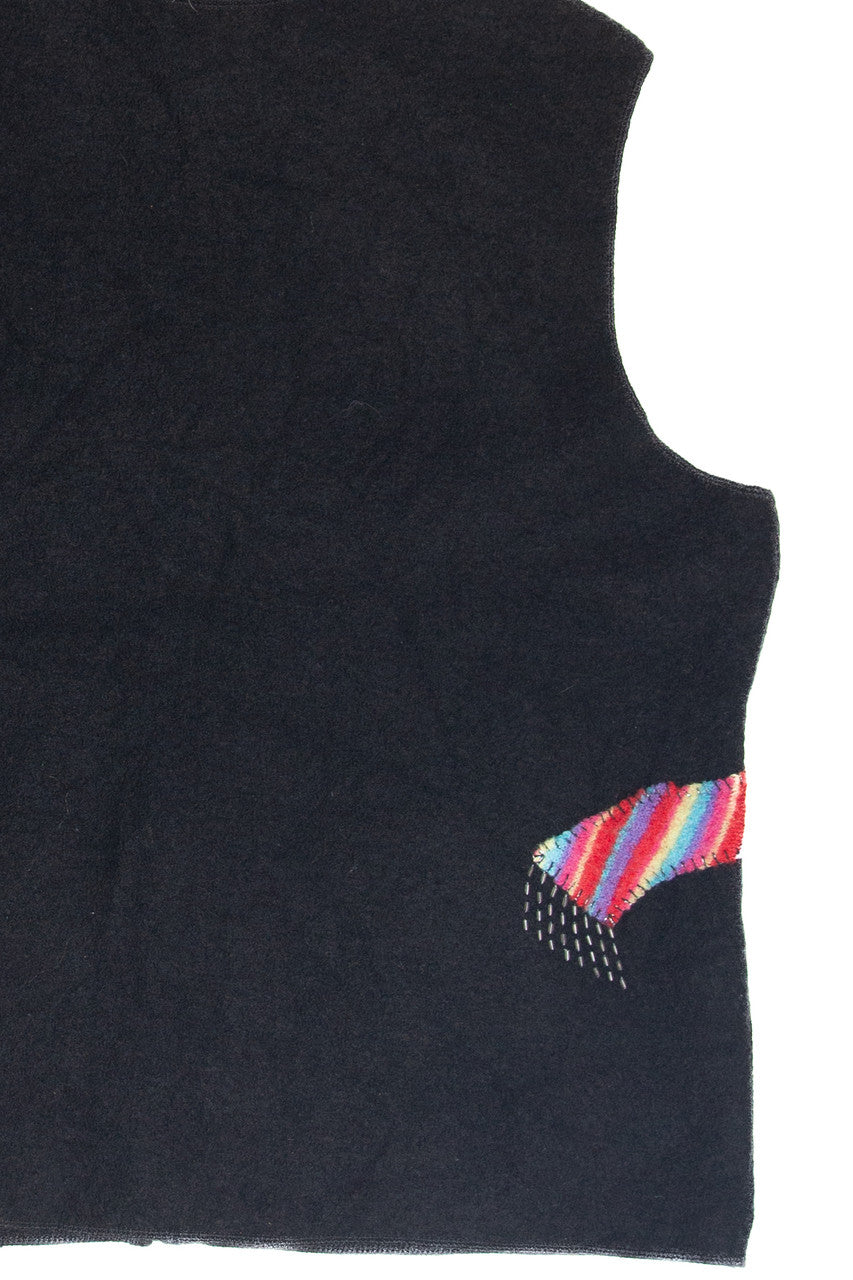 Vintage Black Ugly Christmas Vest 61811