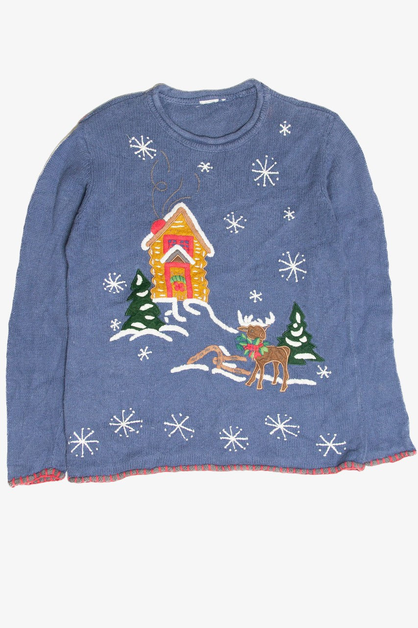 Vintage Blue Ugly Christmas Pullover 61815