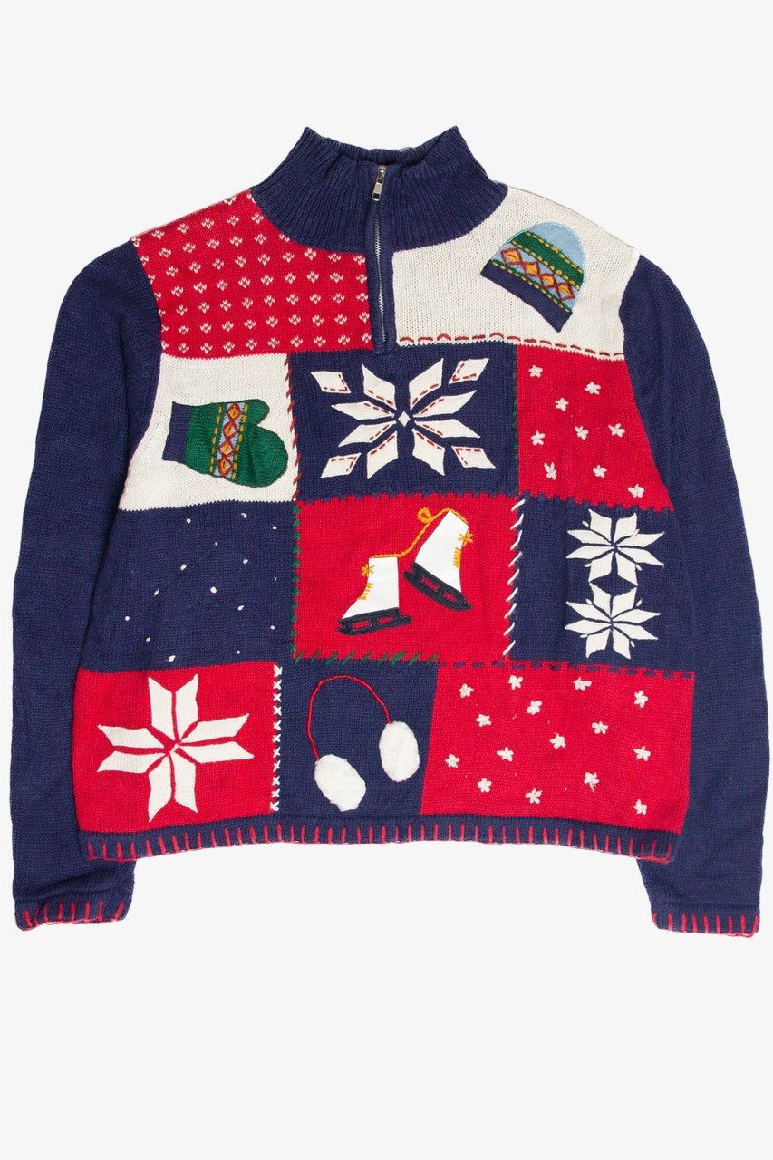 Vintage Ugly Christmas Quarter Zip Pullover 61818