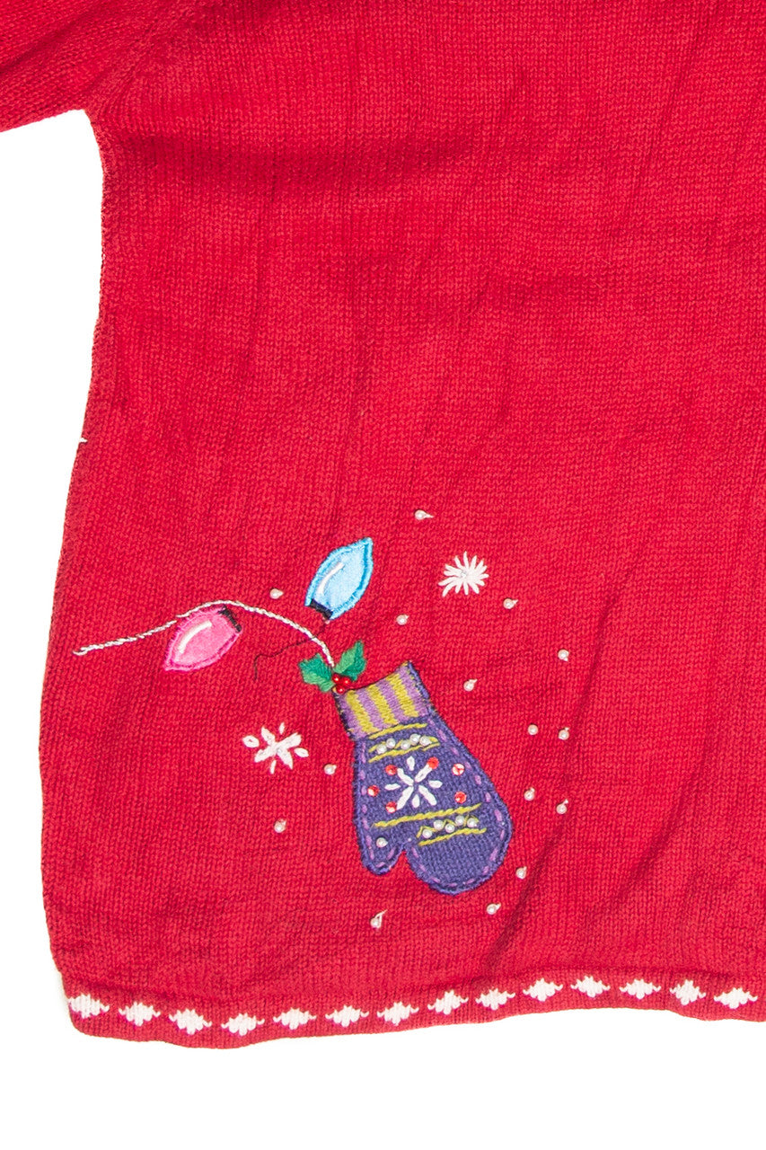 Vintage Red Ugly Christmas Cardigan 61820