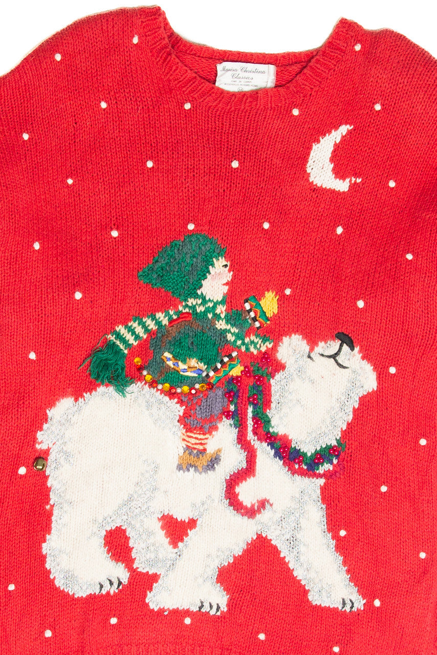 Vintage Red Ugly Christmas Pullover 61823