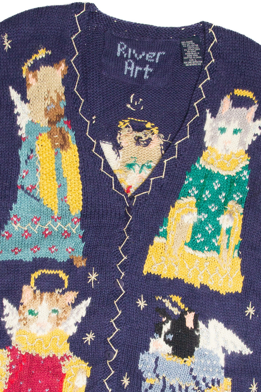 Vintage Blue Ugly Christmas Vest 61845