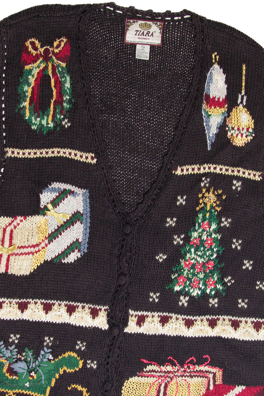Vintage Black Ugly Christmas Vest 61846