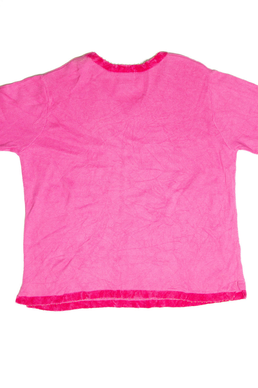 Vintage Pink Ugly Christmas Pullover 61849
