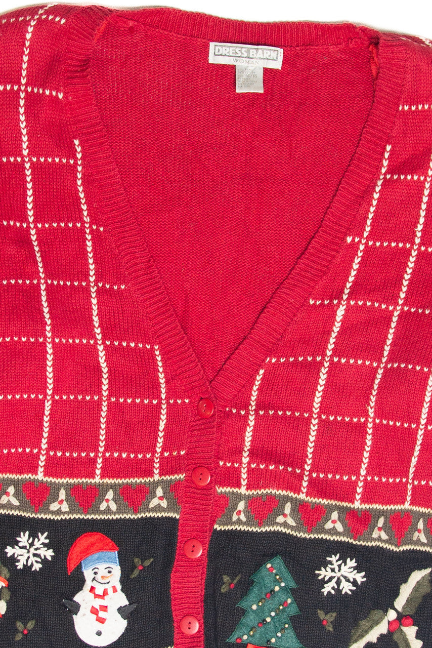 Vintage Red Ugly Christmas Cardigan 61851