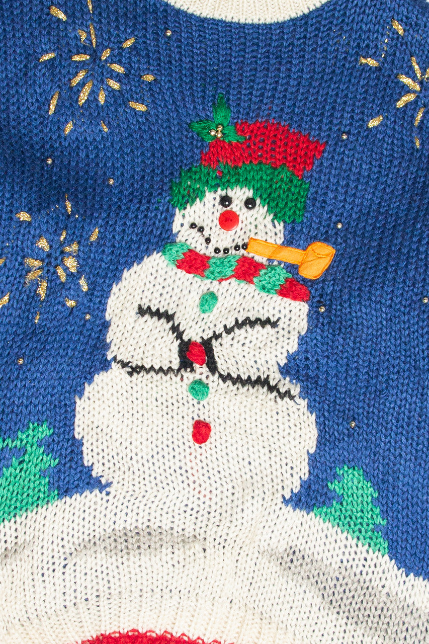 Vintage Blue Ugly Christmas Pullover 61853
