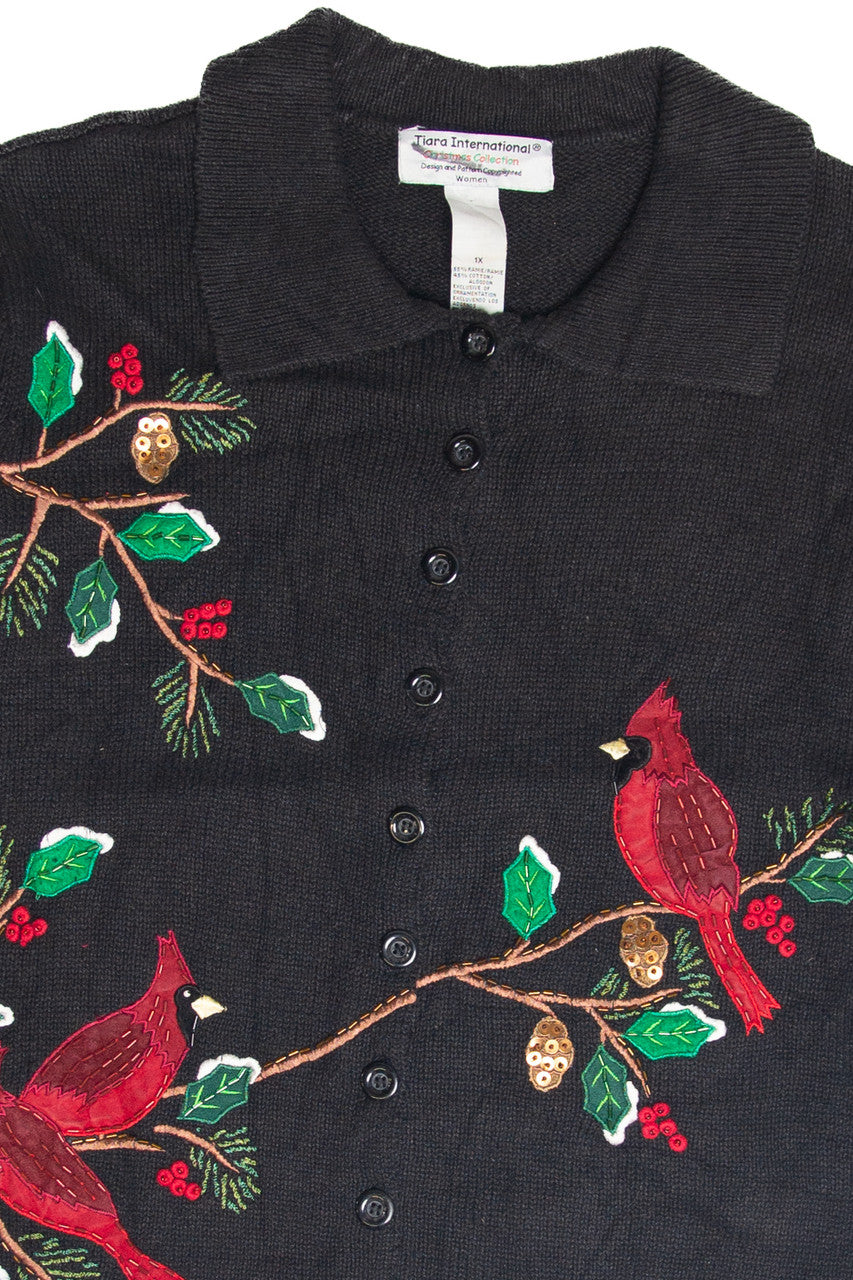 Vintage Black Ugly Christmas Cardigan 61856