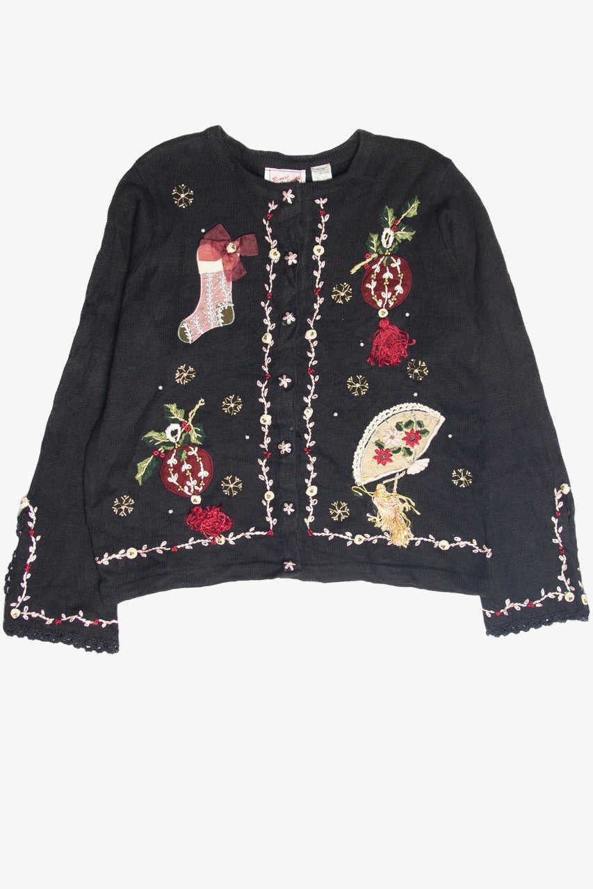 Vintage Black Ugly Christmas Cardigan 61881