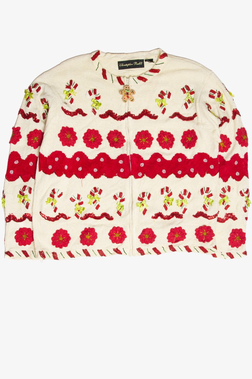 Vintage White Ugly Christmas Cardigan 61888