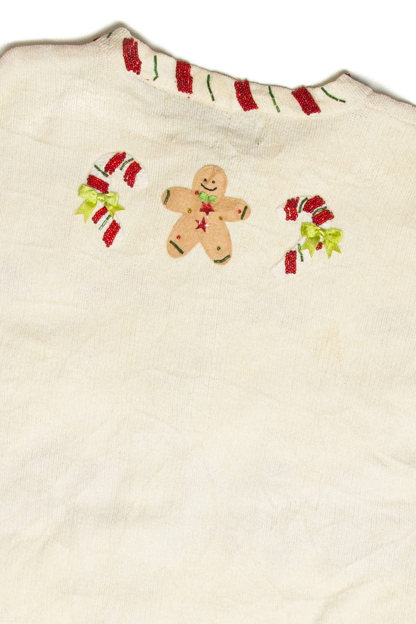 Vintage White Ugly Christmas Cardigan 61888