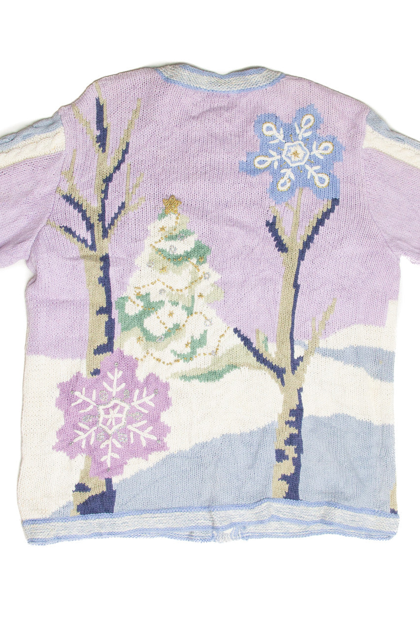 Vintage Purple Ugly Christmas Cardigan 61889