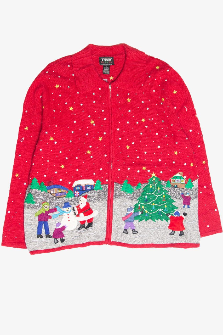 Vintage Red Ugly Christmas Cardigan 61900