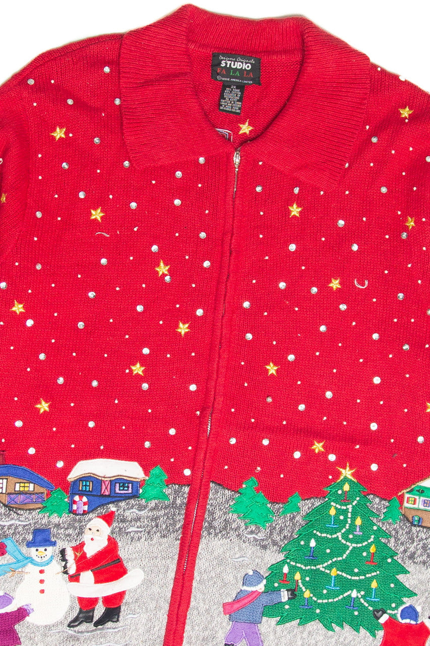 Vintage Red Ugly Christmas Cardigan 61900