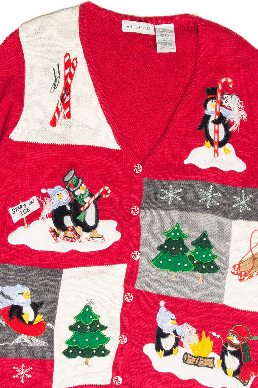 Vintage Red Ugly Christmas Cardigan 61907