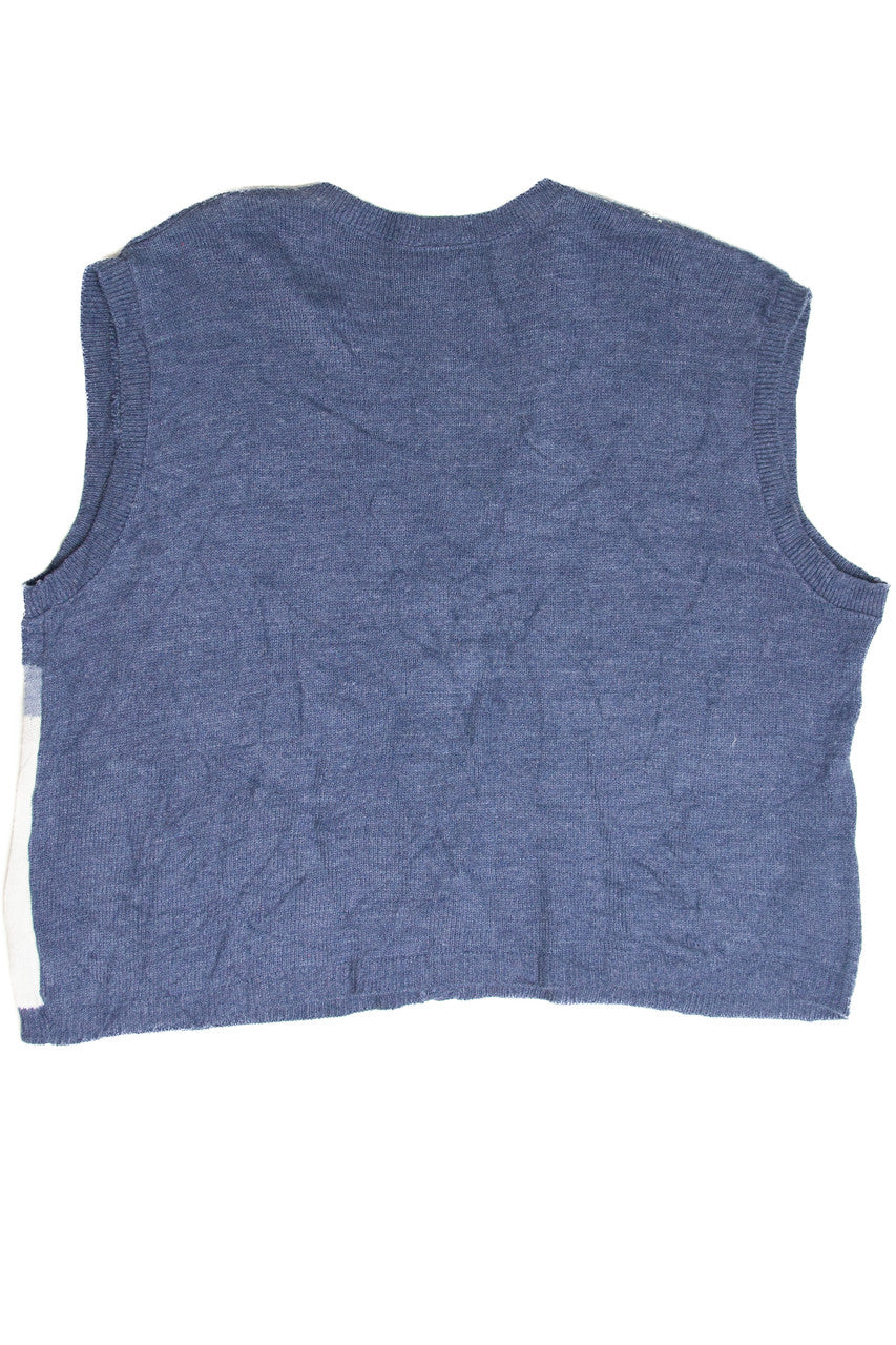 Vintage Blue Ugly Christmas Vest 61913