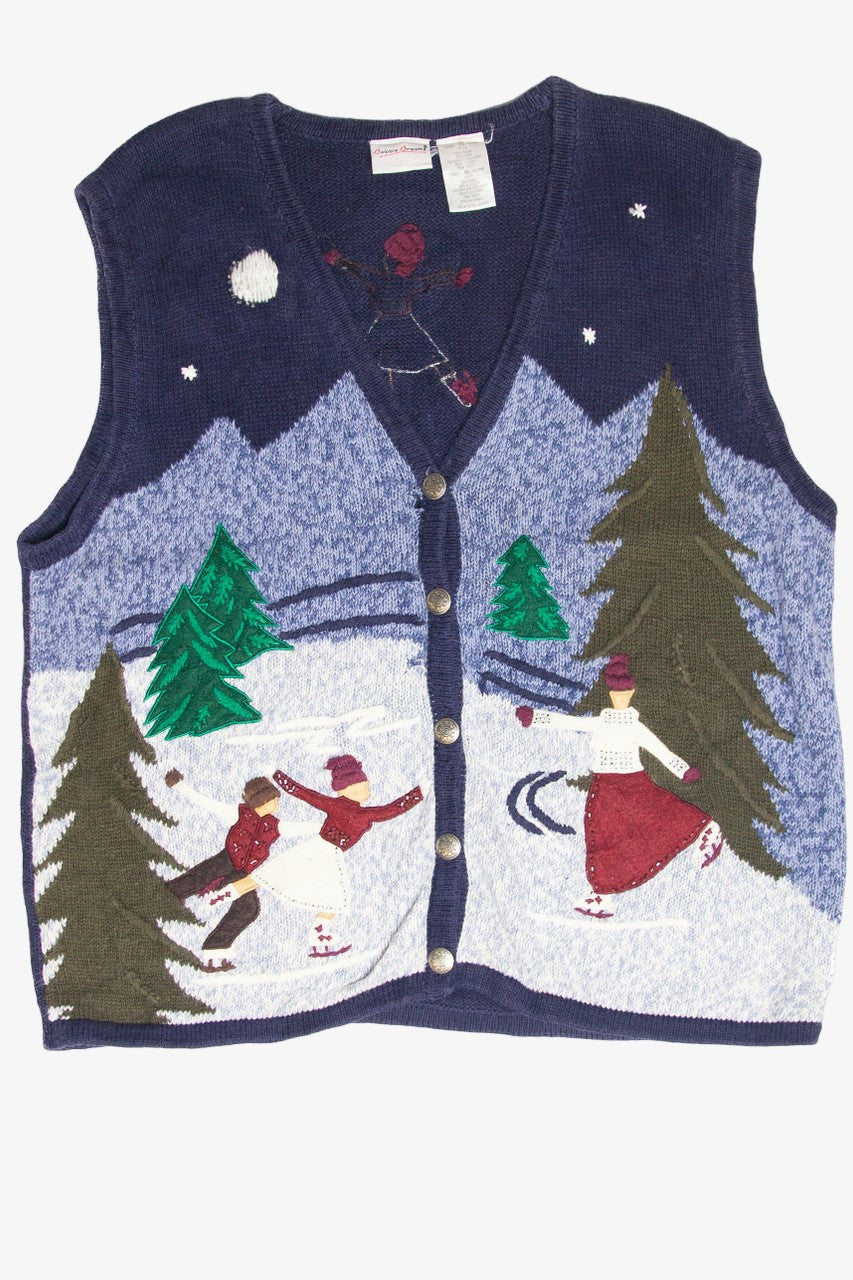 Vintage Blue Ugly Christmas Vest 61916
