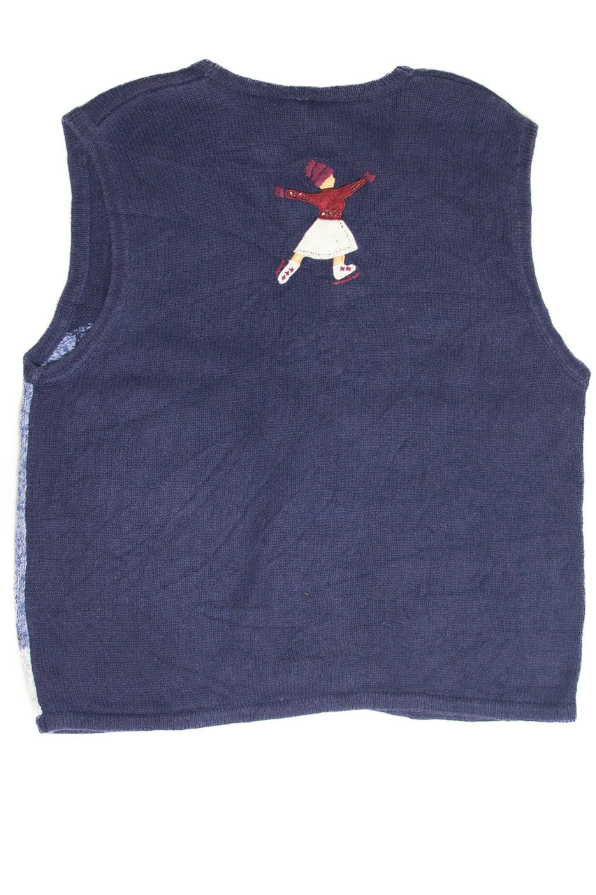 Vintage Blue Ugly Christmas Vest 61916