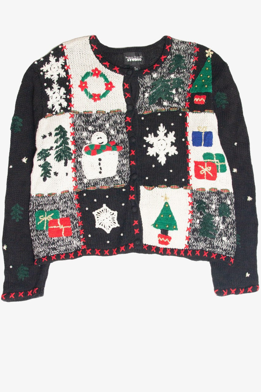 Vintage Black Ugly Christmas Cardigan 61920