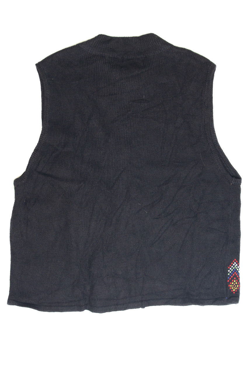 Vintage Black Ugly Christmas Vest 61921