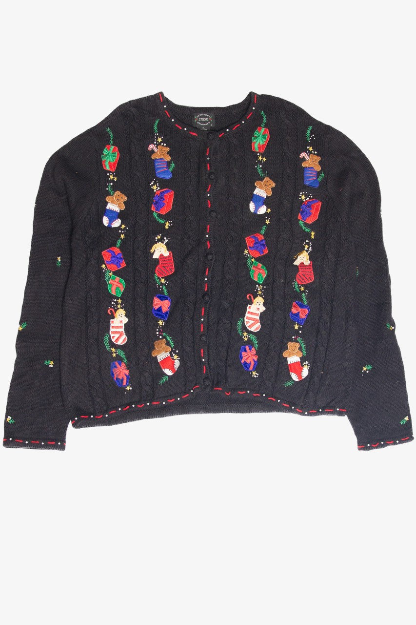 Vintage Black Ugly Christmas Cardigan 61925