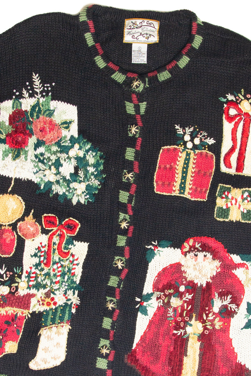 Vintage Black Ugly Christmas Cardigan 61927