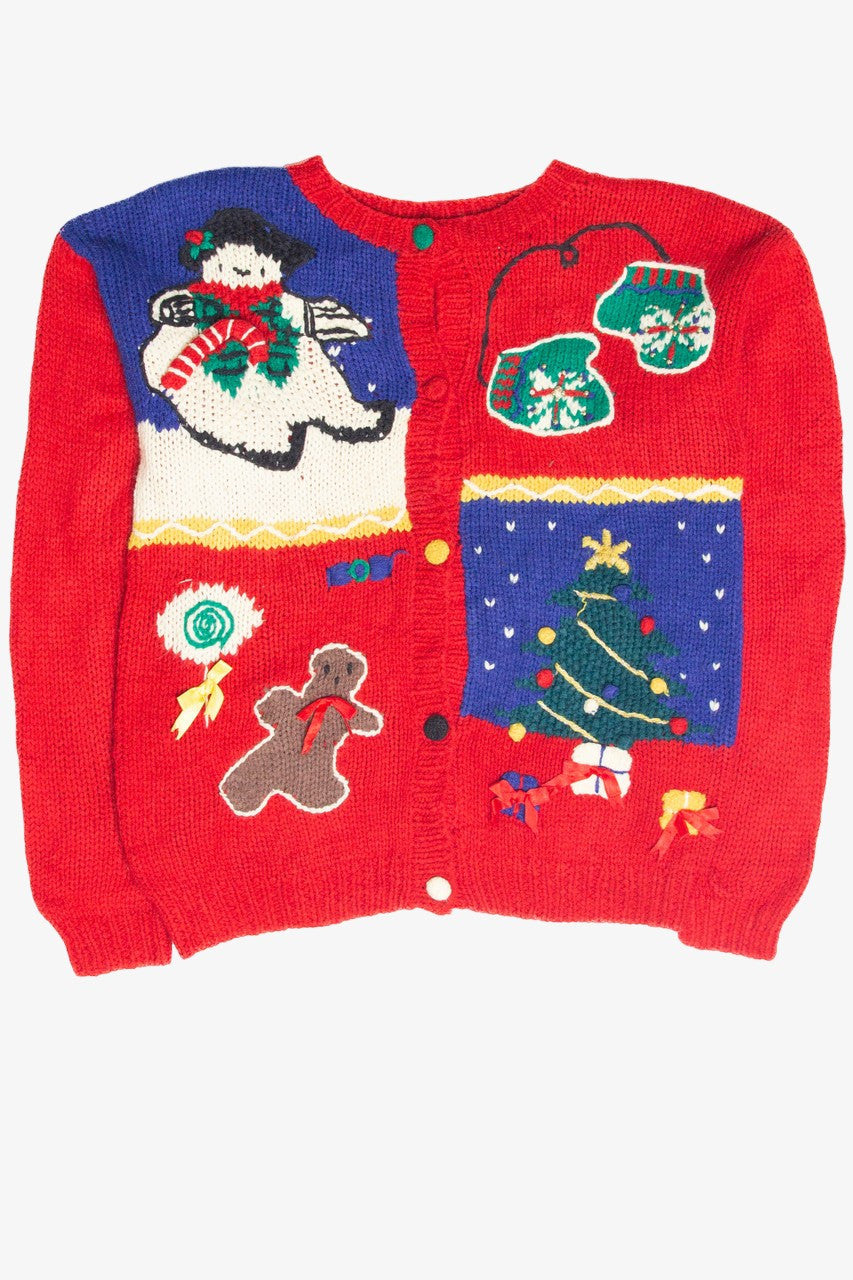 Vintage Red Ugly Christmas Cardigan 61928