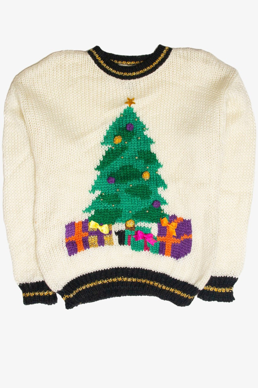 Vintage White Ugly Christmas Pullover 61938