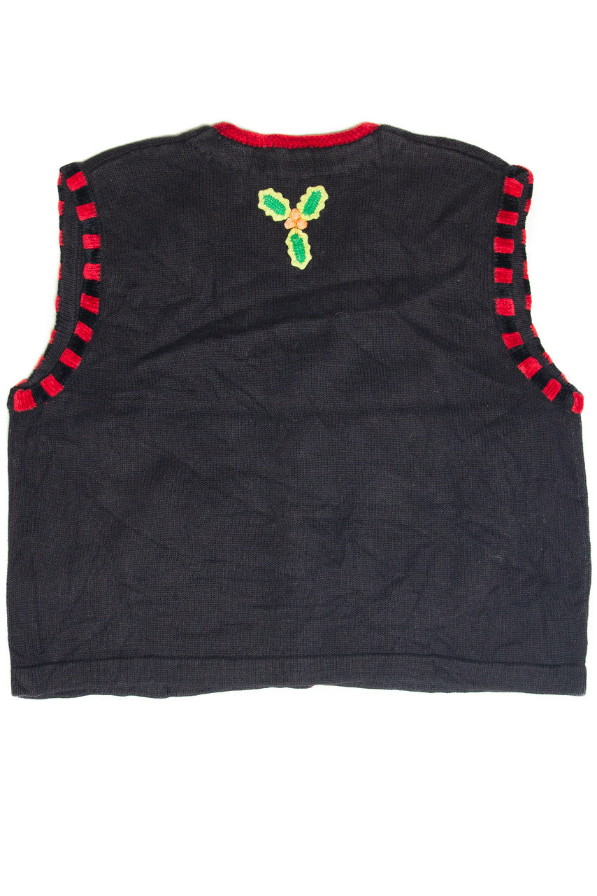Vintage Black Ugly Christmas Vest 61940