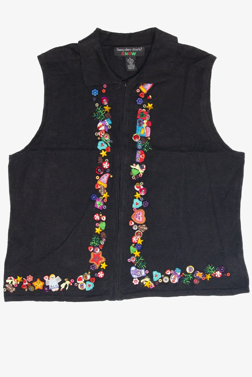 Vintage Black Ugly Christmas Vest 61941