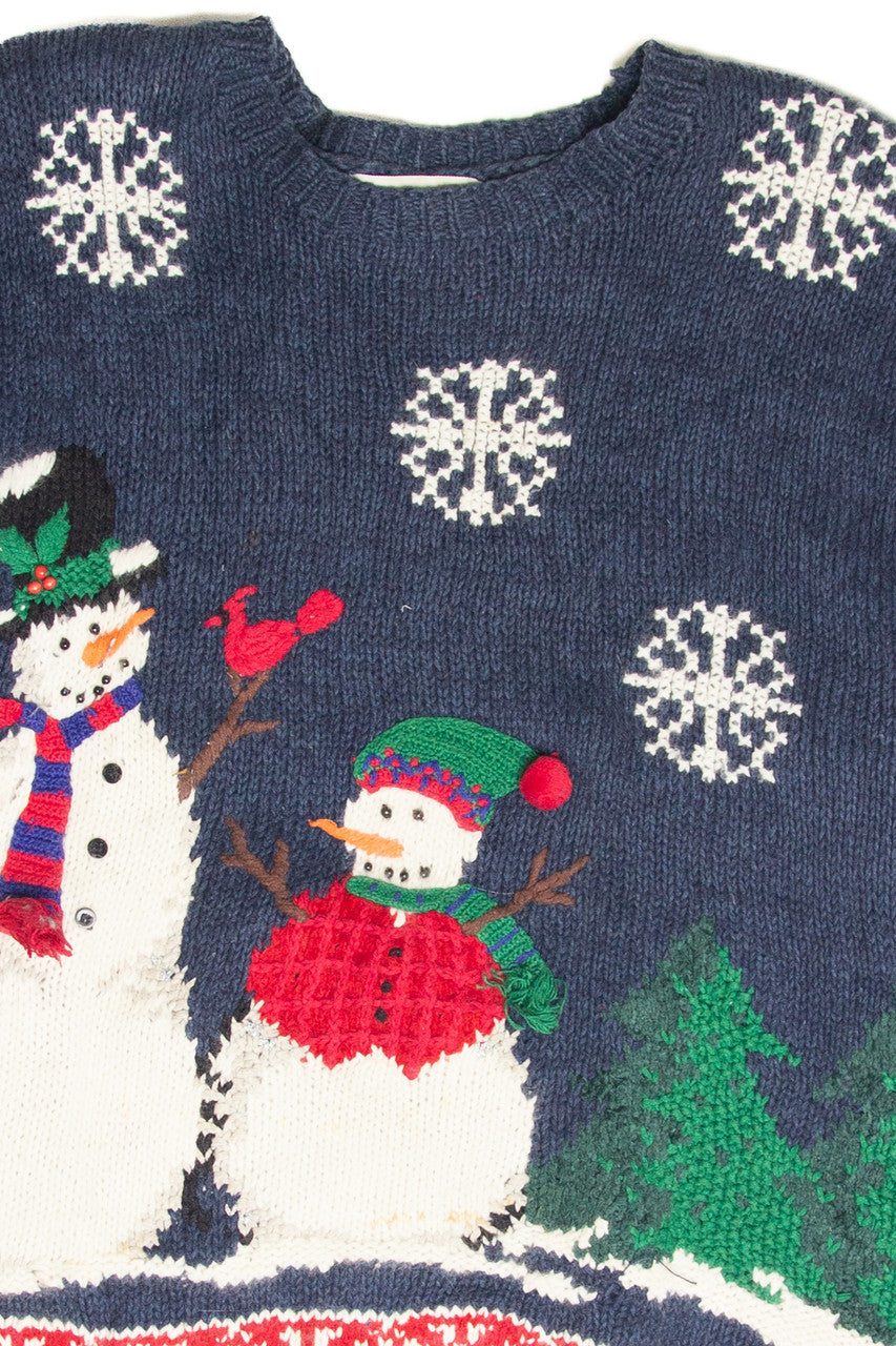 Vintage Blue Ugly Christmas Pullover 61943